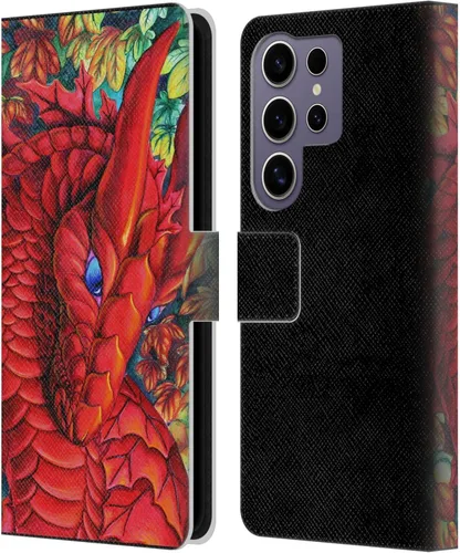 Vista 181 de Head Case Designs Officially Licensed Carla Morrow Galactic Entrancement Dragons Leather Wallet Case Compatible with Samsung Galaxy A07 4G