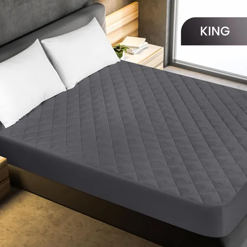 Vista 2 de Utopia Bedding - Funda acolchada ajustada para colchón, tamaño King, protector y cubierta de colchón elástico con bolsillo profundo que se estira