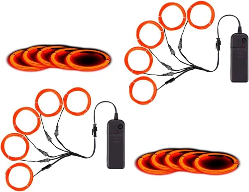 Vista 29 de MaxLax Cable EL, luces de neón portátiles, cable EL 5 en 3.3 ft, alambre electroluminiscente para decoración de Halloween, fiesta de Navidad Ten
