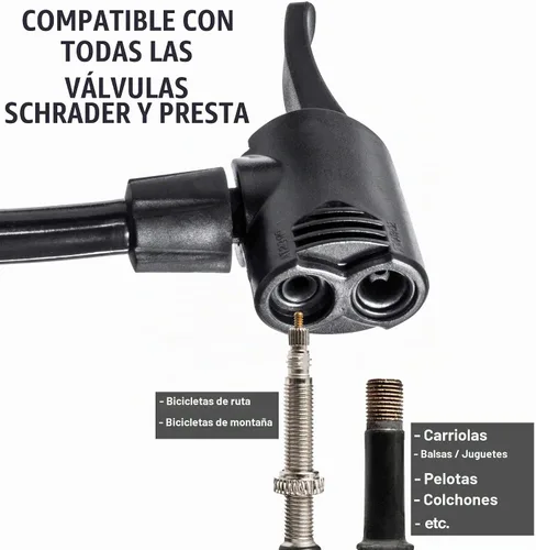 Vista 8 de Mini bomba de neumáticos para cochecito, bomba de aire portátil