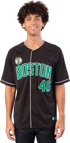 Vista 22 de Ultra Game Camiseta de béisbol oficial de la NBA con botones y botones para hombre