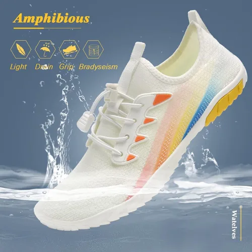 Vista 3 de WateLves Zapatos de agua para hombre y mujer, zapatos de natación de secado rápido, calcetines acuáticos, zapatos de piscina para surf, yoga