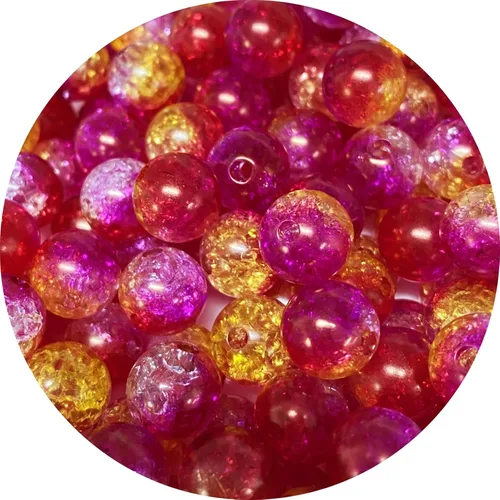 Vista 15 de 300 piezas cuentas de acrílico de 8 mm con grietas, cuentas redondas de cristal acrílico para hacer joyas, pulseras, collares, manualidades