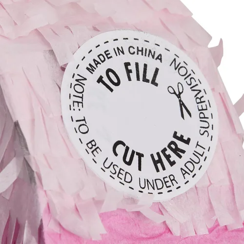 Vista 6 de BLUE PANDA Pinata Número Cero - Oro y Rosa para Niña de 10 Años - Rellenable con Dulces y Confeti para Fiesta de 10 Cumpleaños - Construcción