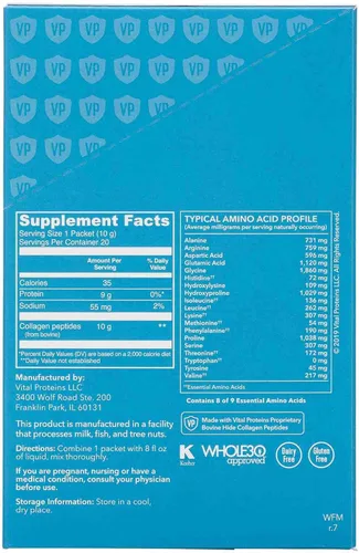 Vista 4 de Vital Proteins Caja de péptidos de colágeno de 20 quilates, 0.35 onzas