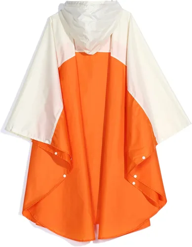 Vista 3 de Spmor Poncho de lluvia impermeable con capucha para adultos con cremallera