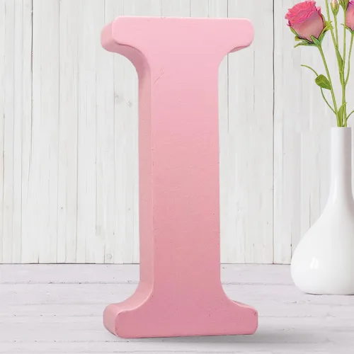 Vista 14 de AOCEAN Letras de madera rosa de 8 pulgadas, letras de madera sin terminar para decoración de pared, letras decorativas de pie, tablero