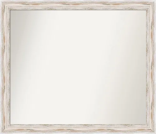 Vista 146 de Amanti Art Espejo personalizado, espejo de baño estrecho Alexandria White Wash, espejo de pared o espejo de tocador de baño sobre el fregadero