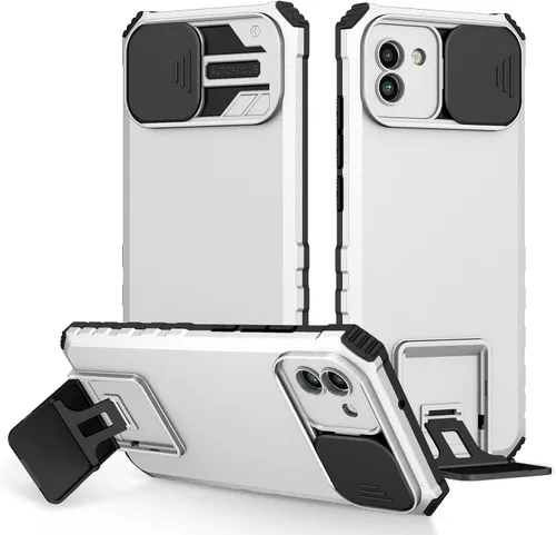 Vista 64 de Funda compatible con Samsung Galaxy M13 5G/A04 Dimensional Soporte Ventana Corredera Teléfono Móvil Funda Protectora a Prueba de Golpes para Samsung