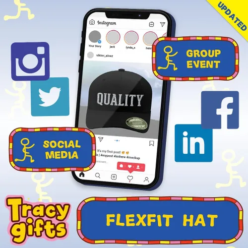 Vista 5 de #Charqui - Hashtag Men's Flexfit Baseball Hat Cap