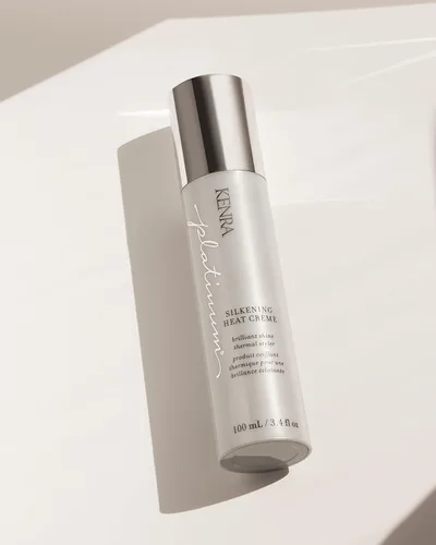 Vista 6 de Kenra Platinum Silkening Heat Crème Brilliant Shine Thermal Styler Reduce los pases de herramientas calientes en un 50% Previene roturas