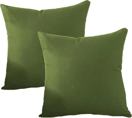 Vista 11 de TAOSON - Funda de cojín cuadrada de lona de algodón 100% sólida, decorativa, para sofá, cama, silla, decoración del hogar, solo funda, sin relleno