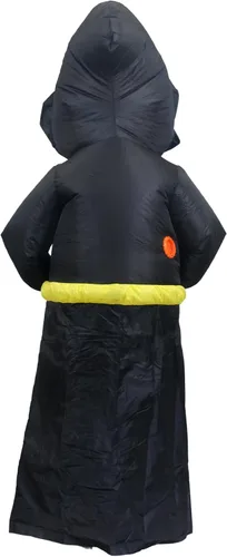 Vista 7 de IHGYT Disfraz inflable de mago de calabaza, disfraz de paseo, traje inflable para fiesta, Halloween y Navidad, cosplay, tamaño adulto