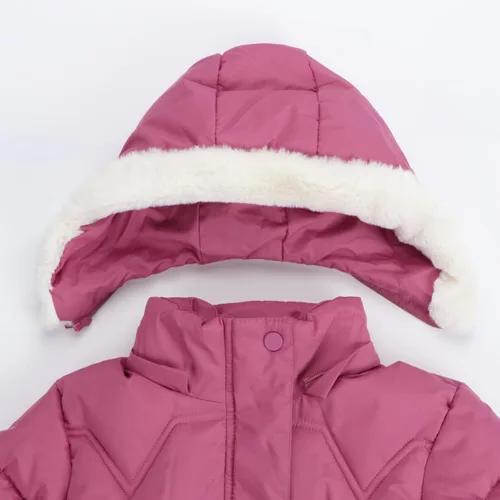 Vista 2 de Abrigo de nieve de invierno para niños, ropa de niña, chaqueta acolchada, traje para niños