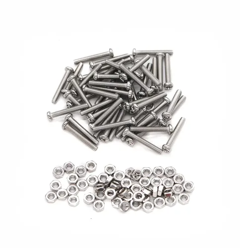 Vista 6 de cSeao 100 unidades M2 x 4 mm Tornillos de cabeza plana Phillips para máquina de acero inoxidable 304