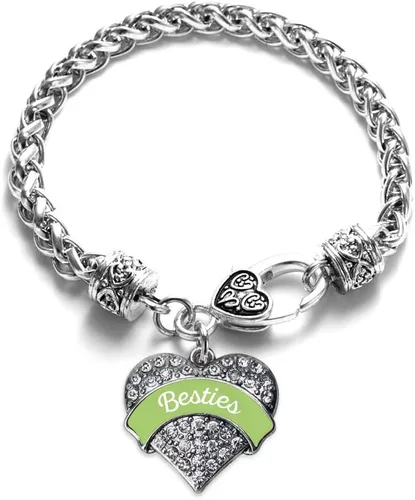 Vista 47 de Inspired Silver - Pulsera de plata con dije de corazón pavé con joyas de circonita cúbica