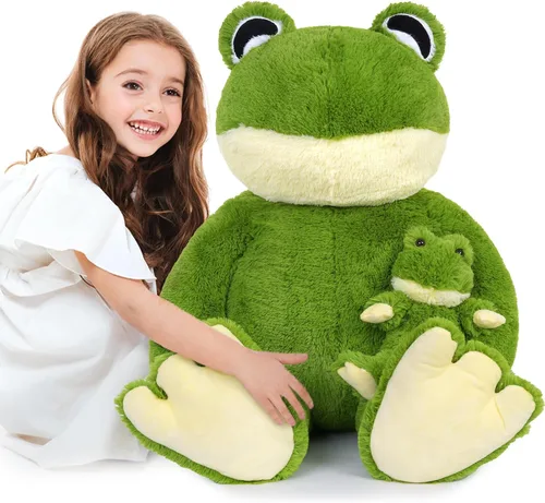 Vista 14 de MorisMos Oso de Peluche Gigante Animal de Peluche con Osos Bebé, 35.4'' Oso Grande de Peluche Mamá, 3 Pequeños Osos de Peluche Animales de Peluche a