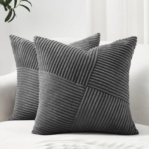 Vista 21 de Topfinel Juego de 2 fundas de almohada decorativas negras de 16 x 16 pulgadas para sofá, cama, decoración rústica estilo bohemio para el hogar