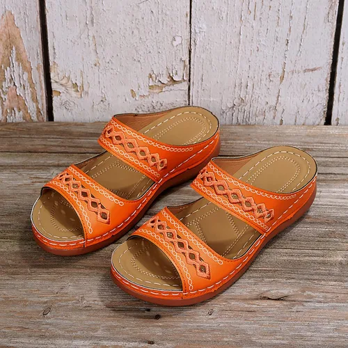 Vista 4 de Sandalias de fascitis plantar para hombre, zapatos para caminar, sandalias de cuero con tiras para mujer, sandalias planas para mujer, zapatos