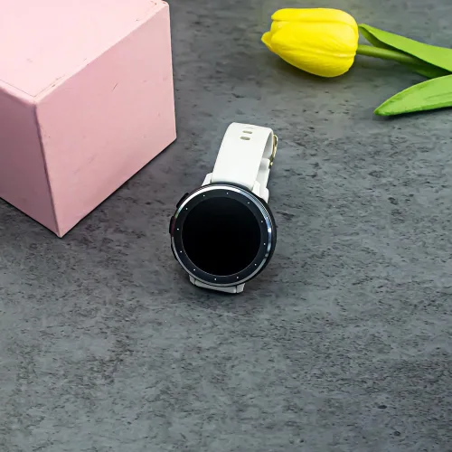 Vista 4 de Funda protectora de metal para reloj inteligente Garmin Venu 3S (1.614 in), color sólido simple, carcasa rígida a prueba de golpes (gris)