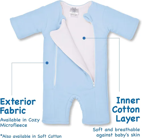 Vista 2 de Baby Merlins Magic Sleepsuit - Producto de transición para envolver - Microforro polar