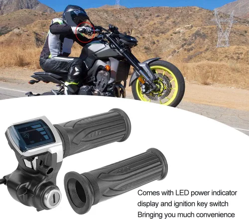 Vista 6 de Acelerador de Bicicleta Eléctrica, Agarre del Acelerador, Bloqueo del Acelerador de Motocicleta, Acelerador de Media Torsión para Bicicleta