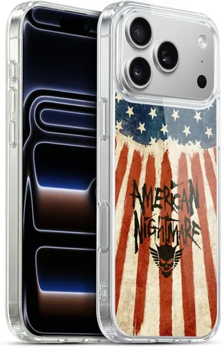 Vista 65 de Head Case Designs Funda de gel suave con licencia oficial de la WWE American Nightmare Flag Cody Rhodes Graphics compatible con Apple iPhone 7