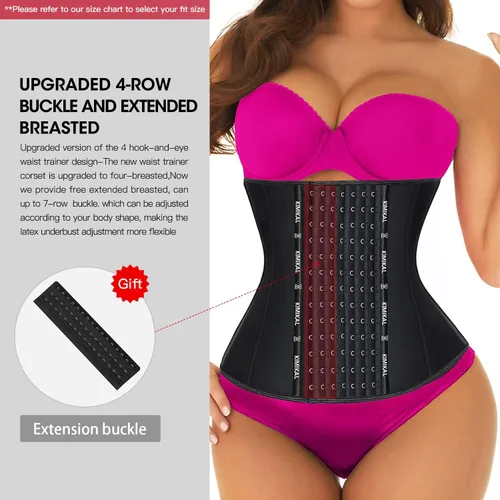 Vista 2 de KIMIKAL Entrenador de cintura para mujer, corsé deportivo de torso largo, cinturón debajo de la ropa, faja moldeadora con control de abdomen