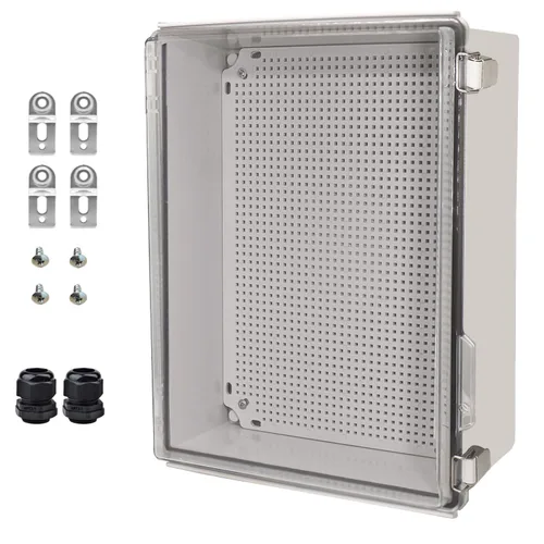 Vista 34 de Caja Eléctrica Impermeable para Exteriores Caja de Conexiones Resistente a la Intemperie IP67 Carcasa de Plástico ABS Caja de Proyecto para Gris