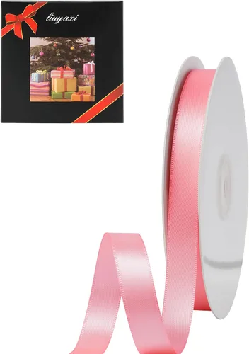 Vista 17 de LIUYAXI Cinta púrpura claro, 1/2 pulgada x 25 yardas, cinta de doble cara púrpura claro para envolver regalos, manualidades, ramo de lazos
