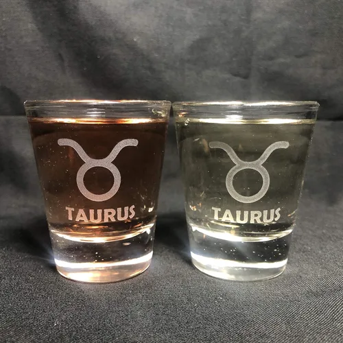 Vista 10 de Juego de 2 vasos de chupito de signos del zodiaco Aries Leo Cáncer Piscis Escorpio Tauro Sagitario Géminis Virgo Libra Capricornio Acuario (AQUARIUS)