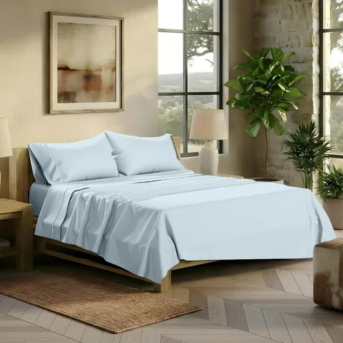 Vista 13 de TEXAS LINEN CO. Juego de 2 fundas de almohada tamaño queen de 100% algodón egipcio - Serie 2000 de lujo, fundas de almohada estándar/tamaño queen