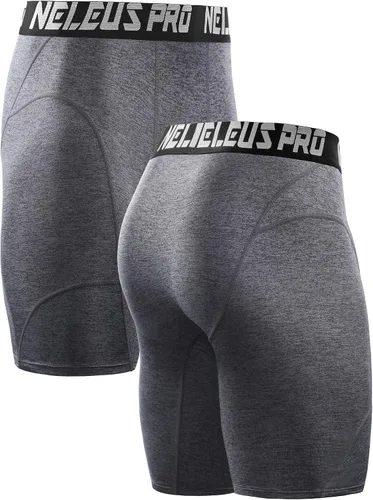 Vista 4 de NELEUS Paquete de 3 pantalones cortos de compresión para hombre
