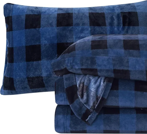 Vista 31 de Elegant Comfort - Juego de sábanas de franela de terciopelo de lujosamente suave de 4 piezas para las fiestas - Calidad premium - Juego de sábanas