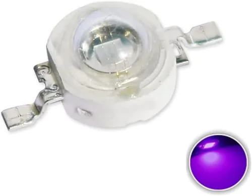 Vista 3 de 3W ULTRAVIOLETA púrpura LED bombillas ultravioleta lámpara chips 365nm 375nm 380nm 385nm 395nm 405nm 410nm 420nm con 0.787 in PCB sustrato