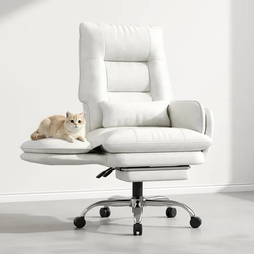 Vista 8 de Silla de oficina Criss Cross, reposabrazos abatibles para mascotas y sentarse con patas cruzadas, silla ergonómica ejecutiva