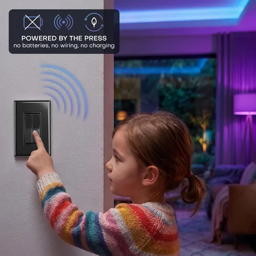 Vista 2 de Haga clic para Philips Hue – Interruptor de luz inteligente inalámbrico sin batería, rango de 30 pies – Funciona de forma nativa con el puente