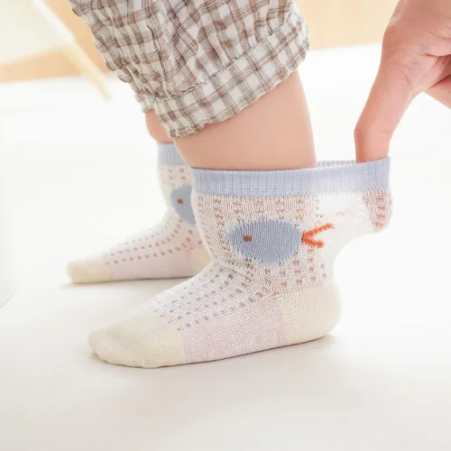 Vista 4 de Calcetines de verano para bebés y niños pequeños, paquete de 8 calcetines de algodón para bebés