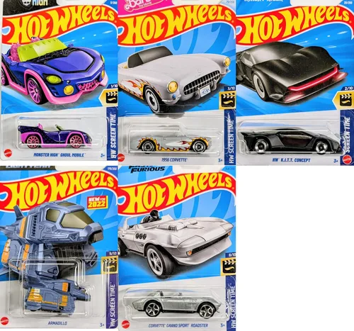 Vista 7 de Hot Wheels HW Screen Time 5 Car Bundle Set Versión 2