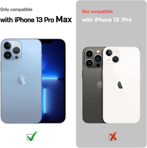 Vista 2 de LOHASIC Funda de cuero para iPhone 13 Pro Max - Funda delgada y suave de lujo con borde cromado, funda de diseño empresarial para iPhone 13 Pro Max