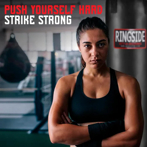 Vista 6 de Ringside Saco pesado de 100 libras para Muay Thai, bolsa de boxeo robusta Powerhide para entrenamiento y ejercicio de boxeo, MMA, Muay Thai