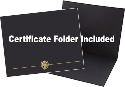 Vista 2 de Diploma de Escuela Secundaria - Personalizado con Tu Información - Calidad Premium - Incluye Carpeta para Certificados