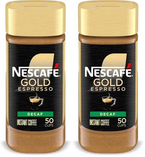 Vista 14 de NESCAFÉ - Café instantáneo espresso descafeinado dorado, tarro de 3.17 onzas Espresso instantáneo descafeinado; frasco individual de 90 g (3.17 oz)