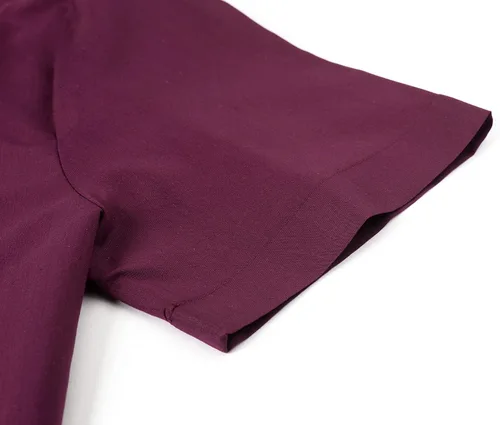 Vista 5 de Camisas de guayabera para hombre, camisas cubanas de manga corta a presión..