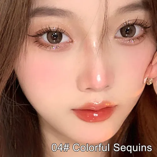 Vista 5 de Erinde Maquillaje delineador de ojos con purpurina líquida, delineador de ojos metálico brillante, resistente al agua, brillo debajo de la sombra