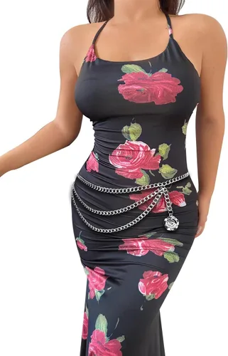 Vista 4 de Chain Belts for Women Fashion Plus Size Waist Chain Belt Gold Silver Waist Belt Belly Chain JWaist Links Belt