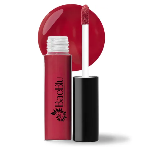 Vista 8 de BaeBlu Brillo de labios vegano orgánico, ingredientes hidratantes no tóxicos 100% naturales, ¿vino no?