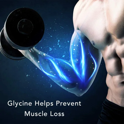 Vista 4 de Polvo de glicina (2 libras) – Promueve el sueño reparador, la energía muscular y la fuerza, apoyo de memoria y cognición (bolsa resellable)