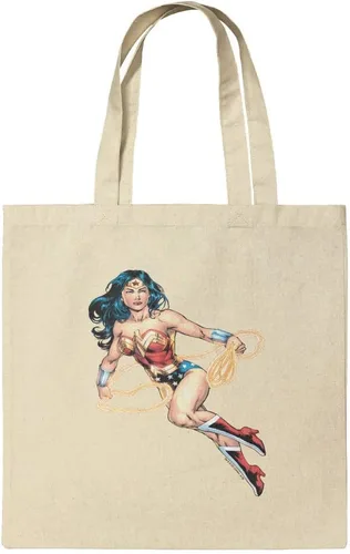 Vista 5 de GRAPHICS & MORE Bolso de mano reutilizable de viaje con personaje de Wonder Woman