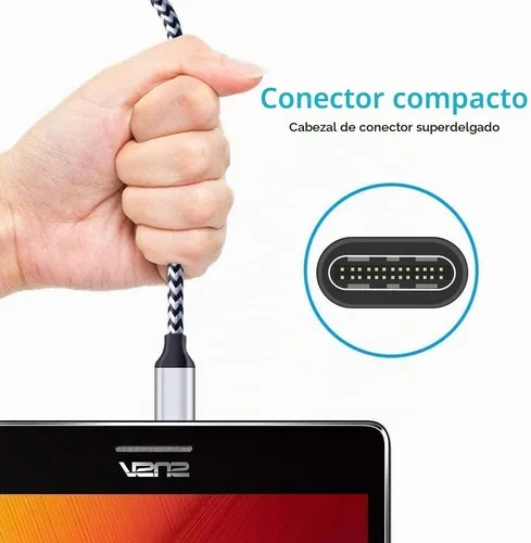 Vista 3 de Cable de carga para Galaxy S26 C de carga rápida, paquete de 5 cables de automóvil USB C de 6 pies para Android, compatible con Samsung Galaxy S26